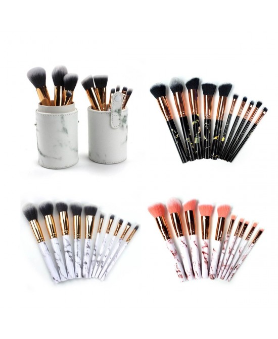 La Canica 10 In 1 Makeup Brush Set With Travel Friendly Container