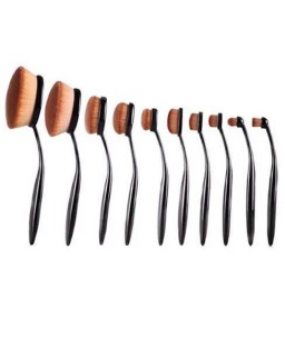 Beauty Experts Set of 10 Oval Beauty Brushes