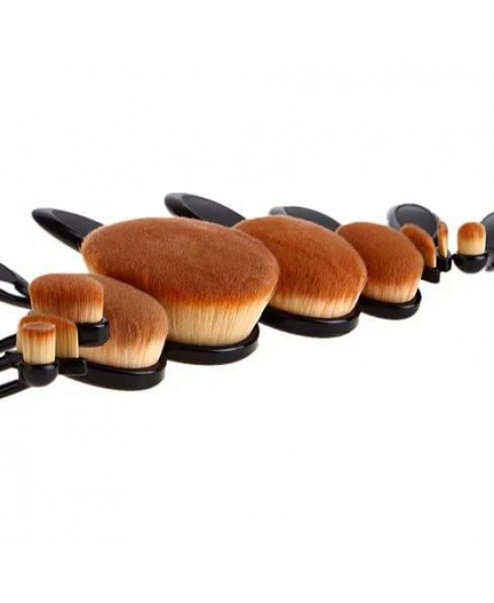 Beauty Experts Set of 10 Oval Beauty Brushes