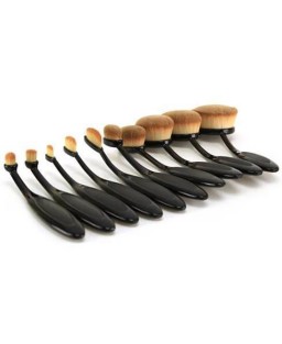 Beauty Experts Set of 10 Oval Beauty Brushes