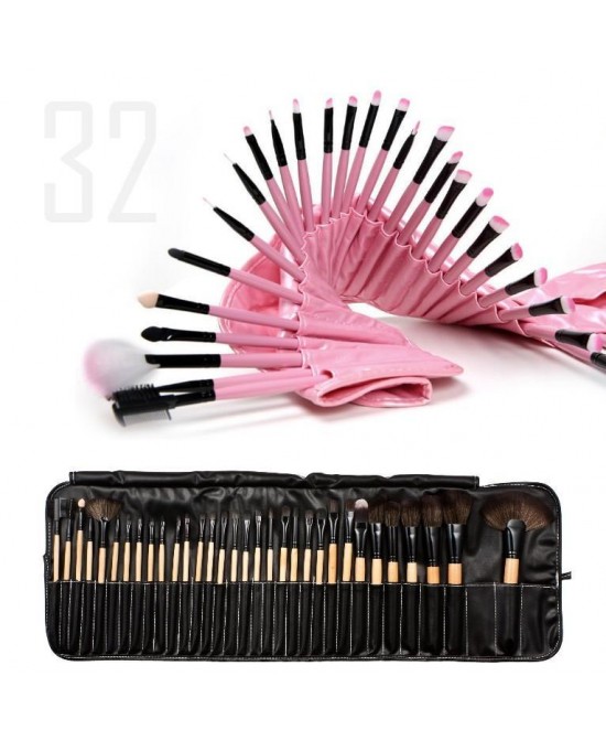 Sculptor 32 Piece High Quality Wooden Makeup Brush Set