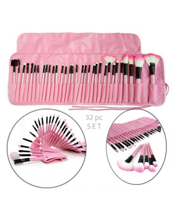 Sculptor 32 Piece High Quality Wooden Makeup Brush Set