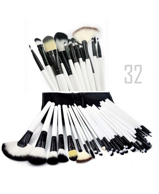 Sculptor 32 Piece High Quality Wooden Makeup Brush Set