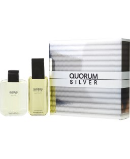 QUORUM SILVER by Antonio Puig (MEN) - EDT SPRAY 3.4 OZ & AFTERSHAVE 3.4 OZ