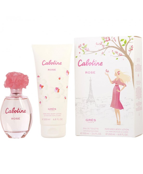 CABOTINE ROSE by Parfums Gres (WOMEN) - EDT SPRAY 3.4 OZ & BODY LOTION 6.8 OZ