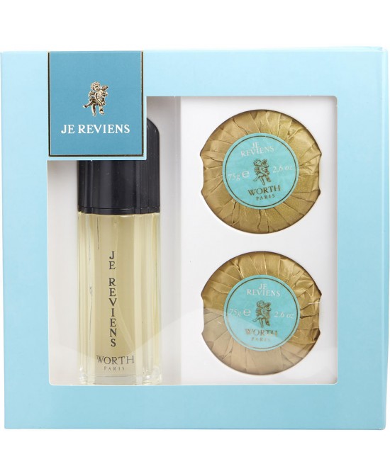 JE REVIENS by Worth (WOMEN) - EDT SPRAY 1.7 OZ & PERFUMED SOAP 2 X 2.6 OZ