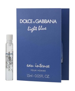 D & G LIGHT BLUE EAU INTENSE by Dolce & Gabbana (MEN) - EAU DE PARFUM VIAL ON CARD