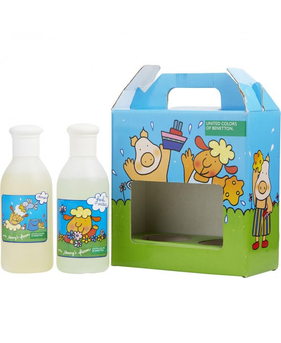 BENETTON ON BENNY'S FARM by Benetton (UNISEX) - EDT 6.7 OZ & SHAMPOO 6.7 OZ (FRESH WATER SCENT)