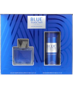 BLUE SEDUCTION by Antonio Banderas (MEN) - EDT SPRAY 3.4 OZ & DEODORANT SPRAY 5.1 OZ