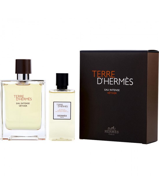 TERRE D'HERMES EAU INTENSE VETIVER by Hermes (MEN) - EAU DE PARFUM SPRAY 3.3 OZ & SHOWER GEL 2.7 OZ