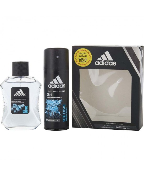 ADIDAS ICE DIVE by Adidas (MEN) - EDT SPRAY 3.4 OZ & DEODORANT SPRAY 5 OZ