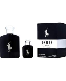 POLO BLACK by Ralph Lauren (MEN) - EDT SPRAY 4.2 OZ & EDT 0.5 OZ