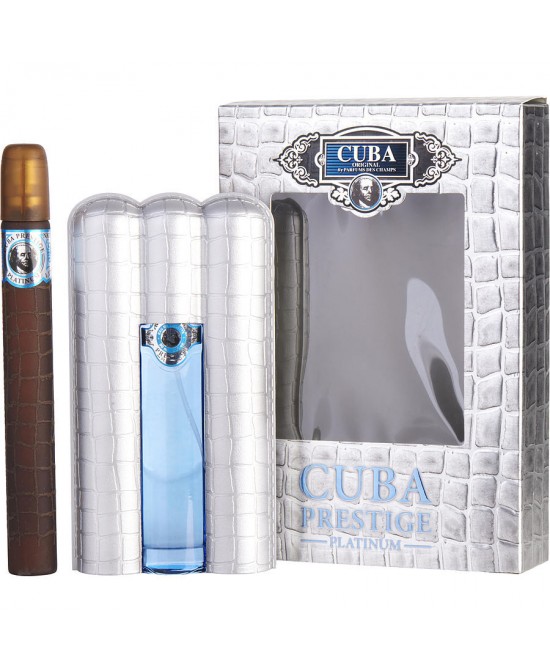 CUBA PRESTIGE PLATINUM by Cuba (MEN) - EDT SPRAY 3 OZ & EDT SPRAY 1.17 OZ