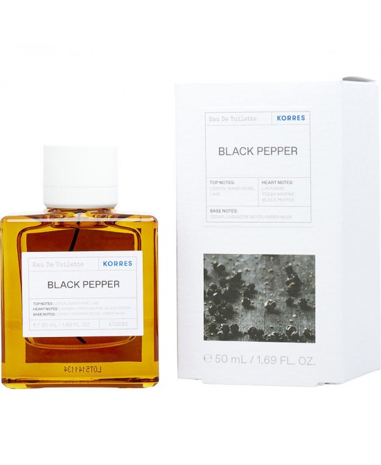 KORRES BLACK PEPPER by Korres (MEN) - EDT SPRAY 1.7 OZ