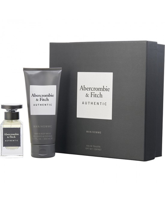 ABERCROMBIE & FITCH AUTHENTIC by Abercrombie & Fitch (MEN) - EDT SPRAY 1.7 OZ & HAIR BODY WASH 6.7 OZ