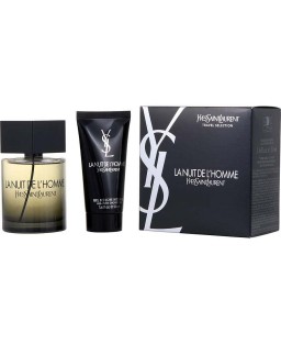 LA NUIT DE L'HOMME YVES SAINT LAURENT by Yves Saint Laurent (MEN) - EDT SPRAY 3.3 OZ & ALL OVER SHOWER GEL 1.6 OZ