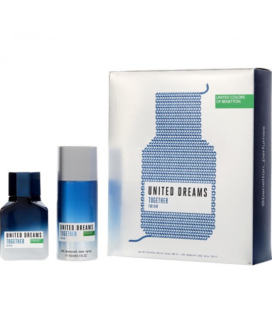 BENETTON UNITED DREAMS TOGETHER by Benetton (WOMEN) - EDT SPRAY 3.3 OZ & DEODORANT SPRAY 5 OZ