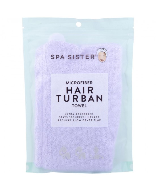 SPA ACCESSORIES by Spa Accessories (UNISEX) - SPA SISTER MICROFIBER HAIR TURBAN - LAVENDER