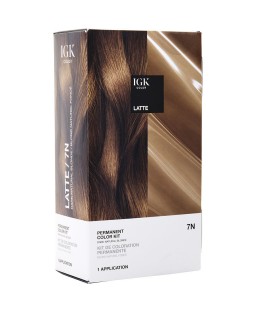 IGK by IGK (UNISEX) - PERMANENT COLOR KIT - 7N LATTE (NATURAL BLONDE)