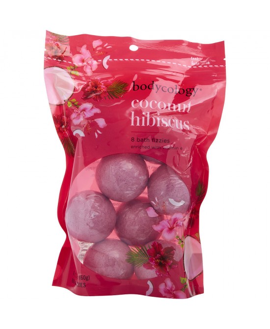 BODYCOLOGY COCONUT HIBISCUS by Bodycology (WOMEN) - BATH FIZZIES (8 COUNT) 2.1 OZ