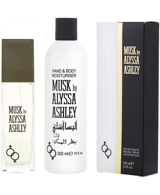 ALYSSA ASHLEY MUSK by Alyssa Ashley (WOMEN) - EDT SPRAY 3.4 OZ & HAND & BODY MOISTURIZER 10 OZ