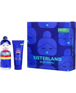 BENETTON SISTERLAND BLUE NEROLI by Benetton (WOMEN) - EDT SPRAY 2.7 OZ & BODY MILK 2.5 OZ