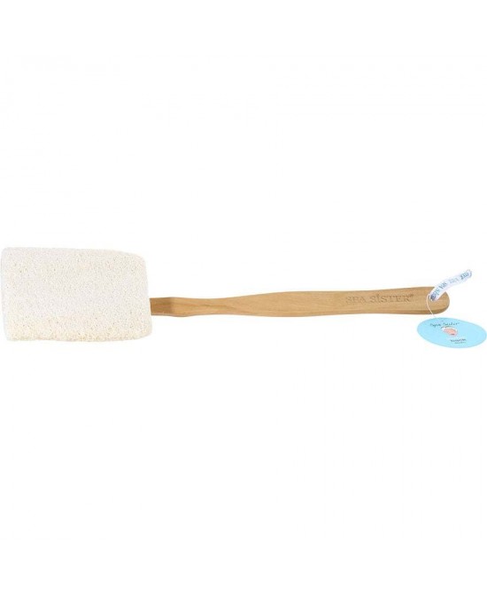 SPA ACCESSORIES by Spa Accessories (UNISEX) - LOOFAH BACK BRUSH (PRESSED, 17" LONG, DETACHABLE)