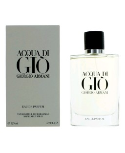 Acqua Di Gio by Giorgio Armani, 4.2 oz Eau De Parfum Spray Refillable for Men