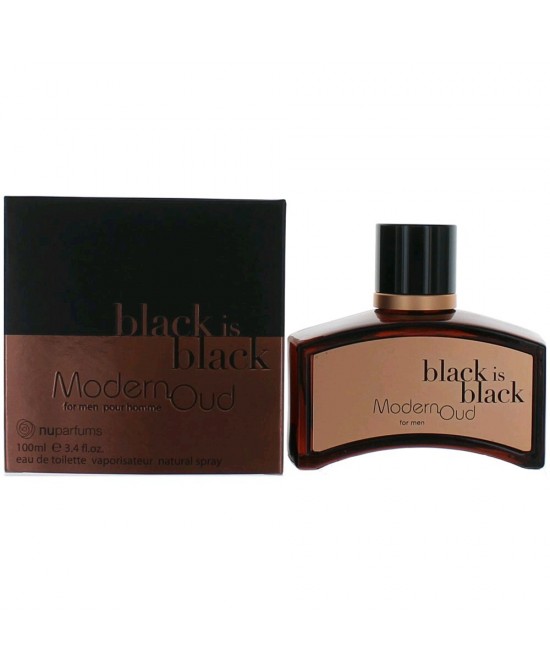 Black is Black Modern Oud by NuParfums, 3.4 oz Eau De Toilette Spray for Men