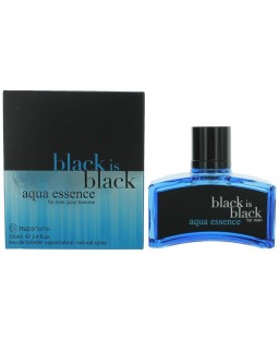 Black is Black Aqua Essence by NuParfums, 3.4 oz Eau De Toilette Spray for Men