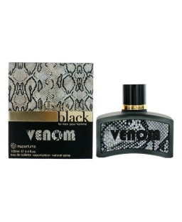 Black is Black Venom by NuParfums, 3.4 oz Eau De Toilette Spray for Men