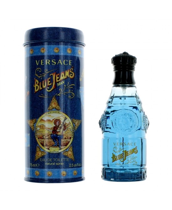 Blue Jeans by Versace, 2.5 oz Eau De Toilette Spray for Men