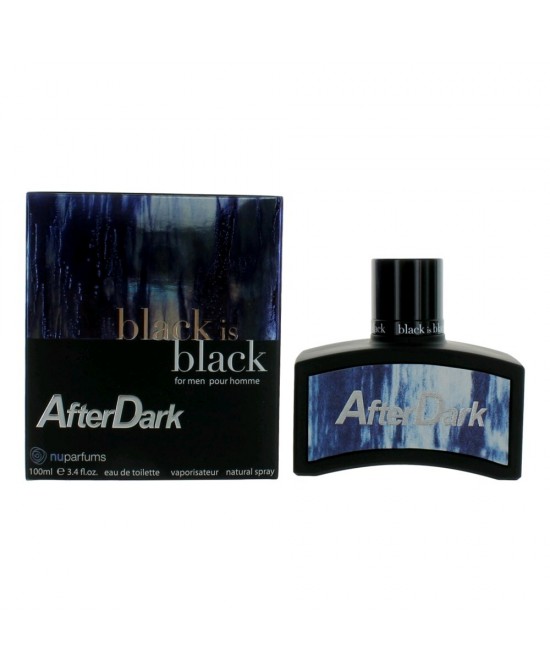 Black Is Black After Dark by NuParfums, 3.4 oz Eau De Toilette Spray for Men