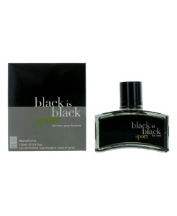 Black is Black Sport by NuParfums, 3.4 oz Eau De Toilette Spray for Men