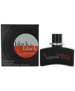 Black is Black Vintage Vinyl by NuParfums, 3.4 oz Eau De Toilette Spray for Men