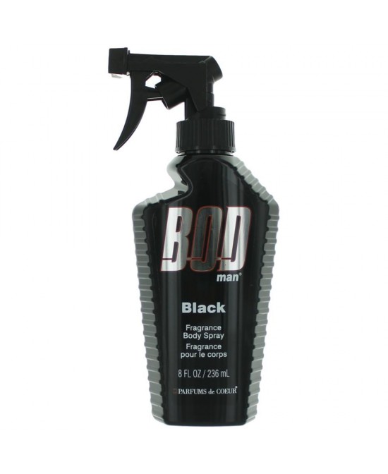 Bod Man Black by Parfums De Coeur, 8 oz Frgrance Body Spray for Men