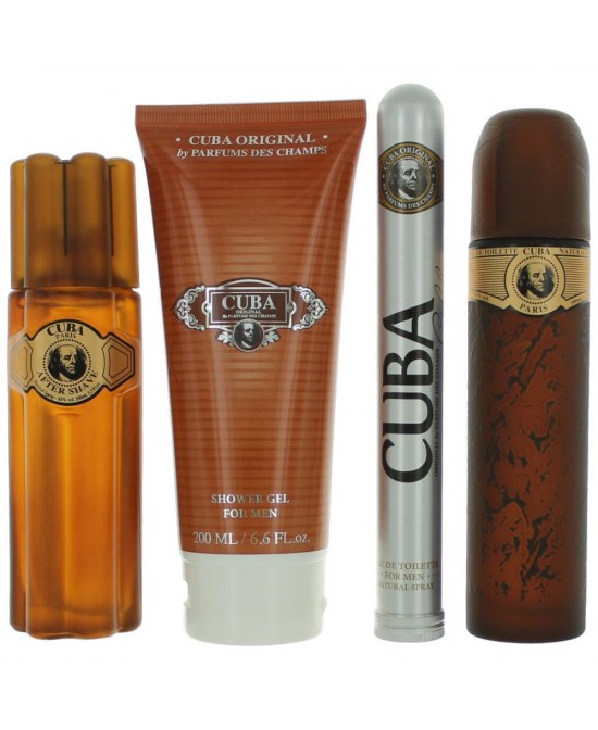 Cuba Gold by Cuba, 4 Piece Gift Set for Men