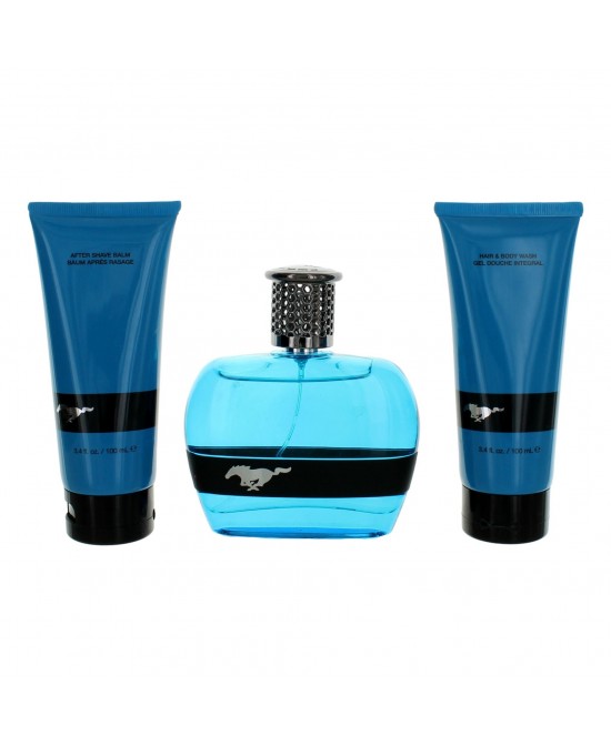 Mustang Blue by Mustang, 3 Piece Gift Set for Men