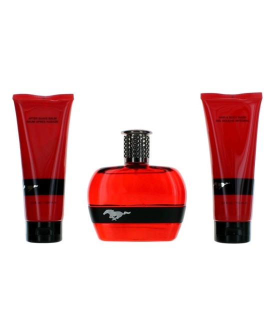 Mustang Red by Mustang, 3 Piece Gift Set for Men