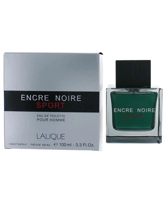 Encre Noire Sport by Lalique, 3 oz Eau De Toilette Spray for Men