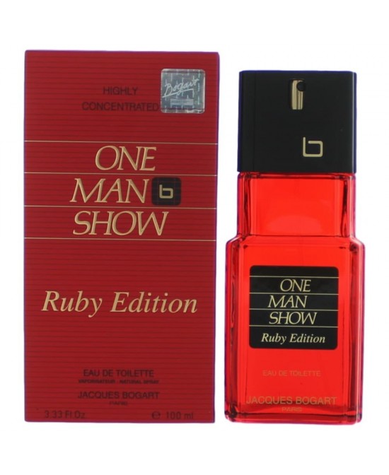 One Man Show Ruby Edition by Jacques Bogart, 3.3 oz Eau De Toilette Spray for Men