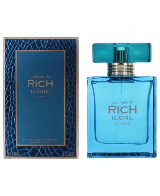 Rich Icone by Johan.b, 3 oz Eau De Toilette Spray for Men