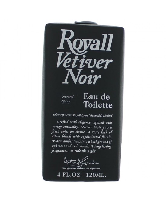 Royall Vetiver Noir by Royall Fragrance, 4 oz Eau De Toilette Spray for Men