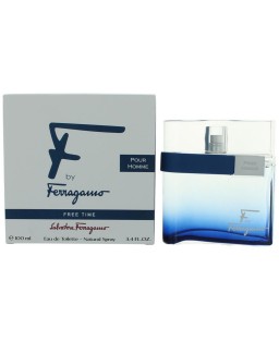 F Free Time by Salvatore Ferragamo, 3.4 oz Eau De Toilette Spray for Men