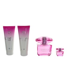 Versace Bright Crystal Absolu by Versace, 4 Piece Gift Set for Women