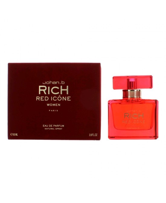 Rich Icone Red by Johan B, 2.8 oz Eau De Parfum Spray for Women