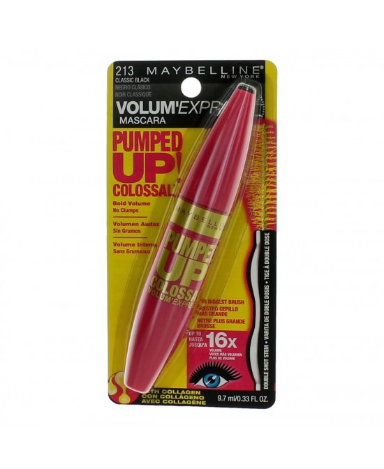 Maybelline Pumped Up Colossal Volum' Express by Maybelline. .33 oz Mascara - 213 Classic Black