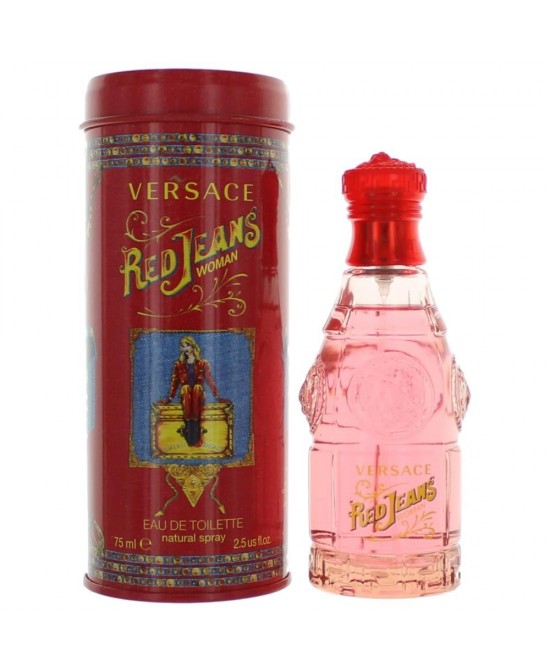 Red Jeans by Versace, 2.5 oz Eau De Toilette Spray for Women