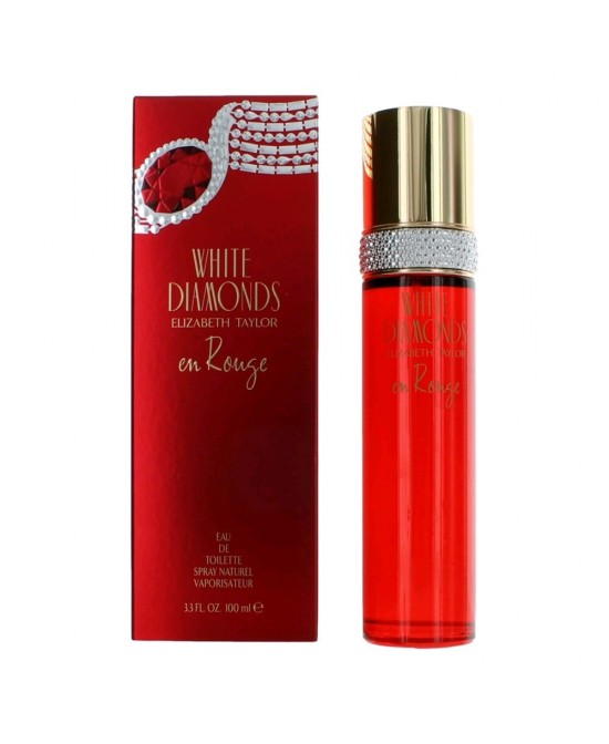 White Diamonds En Rouge by Elizabeth Taylor, 3.3 oz Eau De Toilette Spray for Women