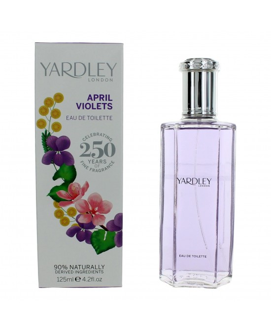 Yardley April Violets by Yardley of London, 4.2 oz Eau De Toilette Spray for Women